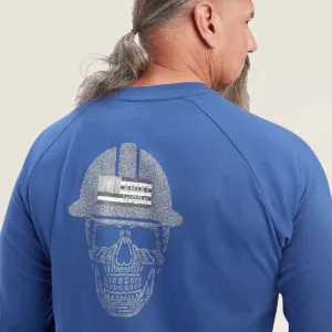 Ariat Rebar Roughneck Graphic LS T-Shirt True Blue-Alloy