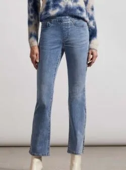 AUDREY PULL ON MICROFLARE JEANS-LT. VINTAGE