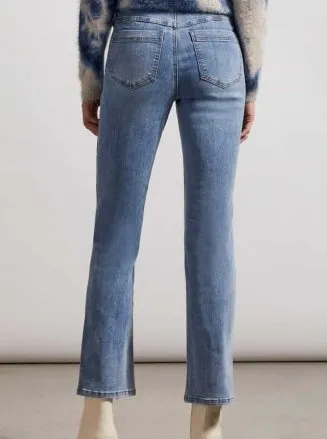 AUDREY PULL ON MICROFLARE JEANS-LT. VINTAGE