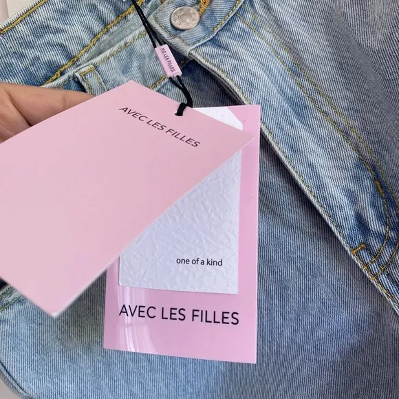Avec Les Filles side slit flare jeans size 26