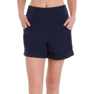 Banned Apparel Cute As A Button Shorts Navy