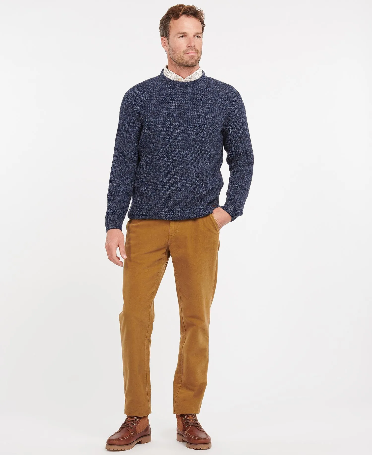 Barbour Horseford Crew Neck Jumper in Navy