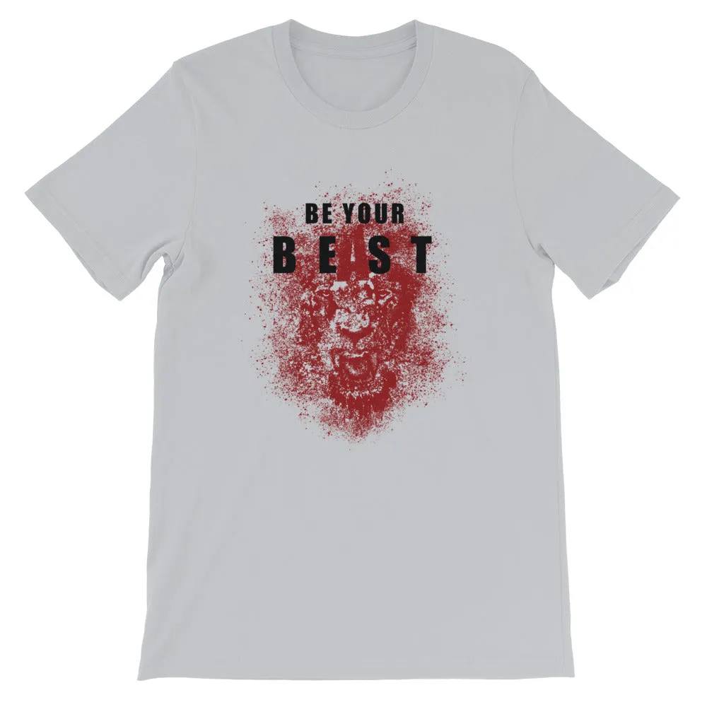 Be Your Beast Lion with ASC logo on back label men's T-shirt