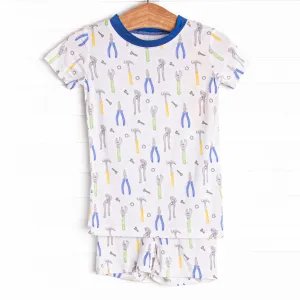 Bedtime Builder Bamboo Pajama Short Set, Blue