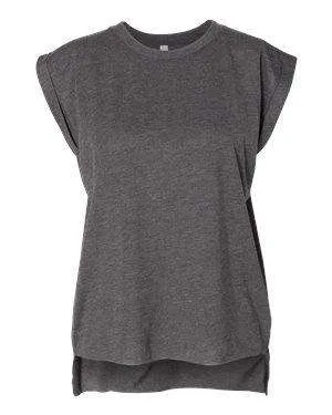 Bella   Canvas Women's Flowy Rolled Cuff Muscle T-Shirt - 8804