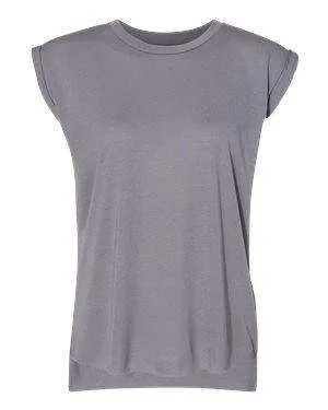 Bella   Canvas Women's Flowy Rolled Cuff Muscle T-Shirt - 8804