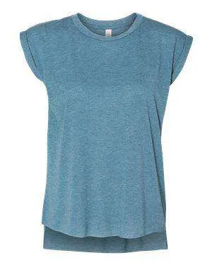 Bella   Canvas Women's Flowy Rolled Cuff Muscle T-Shirt - 8804