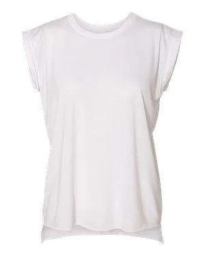 Bella   Canvas Women's Flowy Rolled Cuff Muscle T-Shirt - 8804