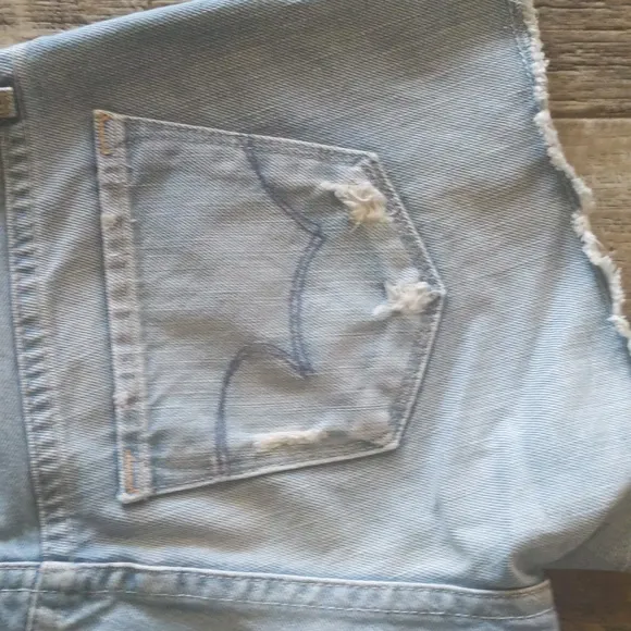 BIG STAR denim cut-off style frayed distressed denim jean shorts sz24 The Buckle