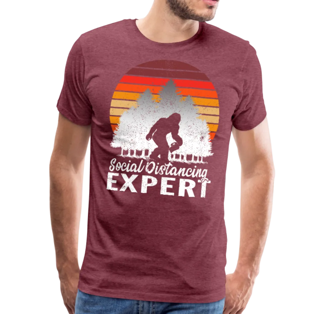 Bigfoot Social Distancing Expert Men's Premium T-Shirt (CK1826)