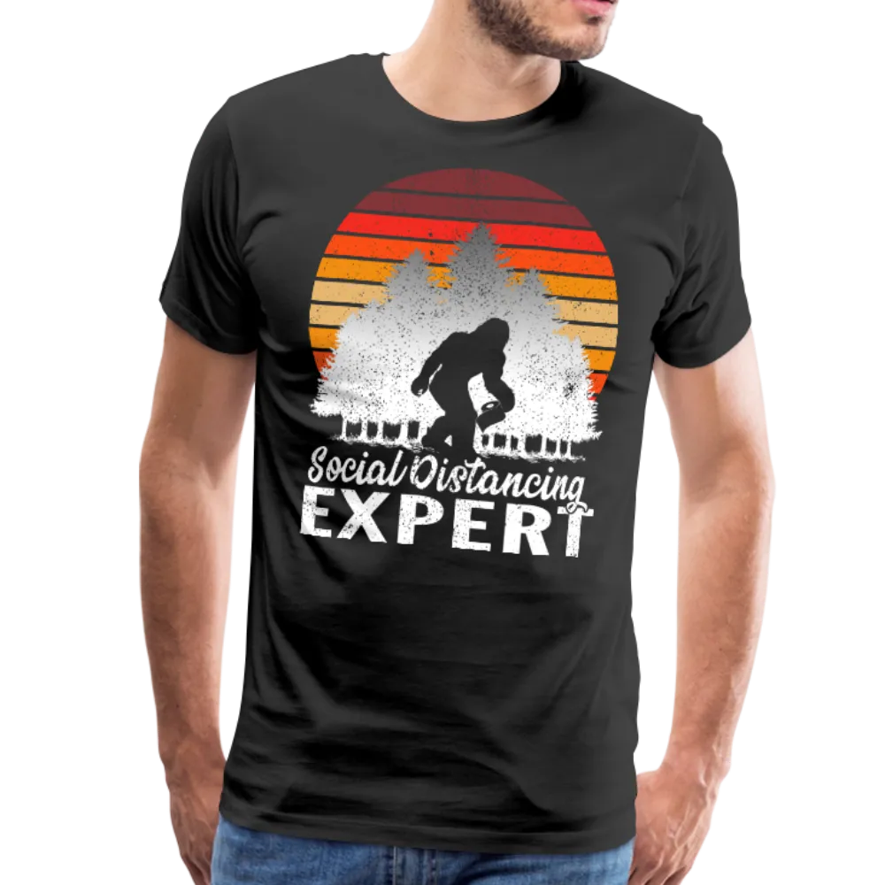 Bigfoot Social Distancing Expert Men's Premium T-Shirt (CK1826)