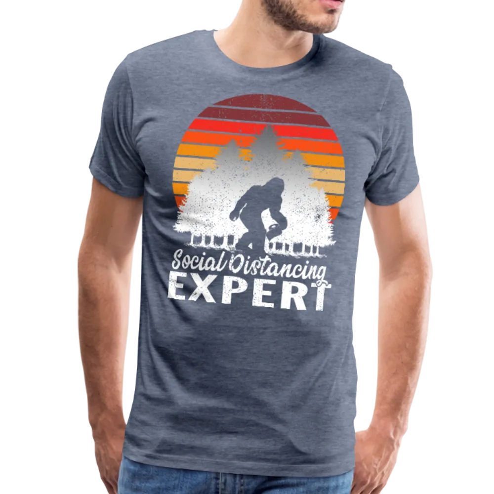 Bigfoot Social Distancing Expert Men's Premium T-Shirt (CK1826)