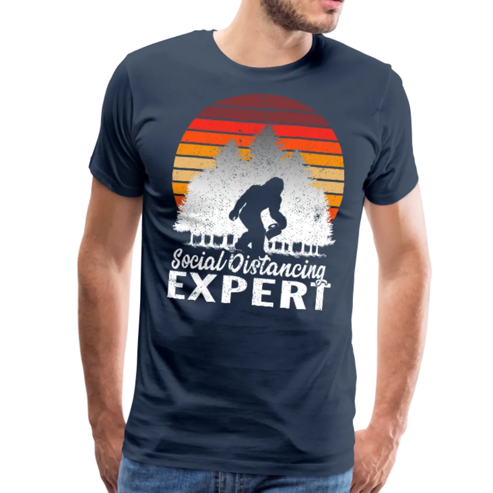 Bigfoot Social Distancing Expert Men's Premium T-Shirt (CK1826)