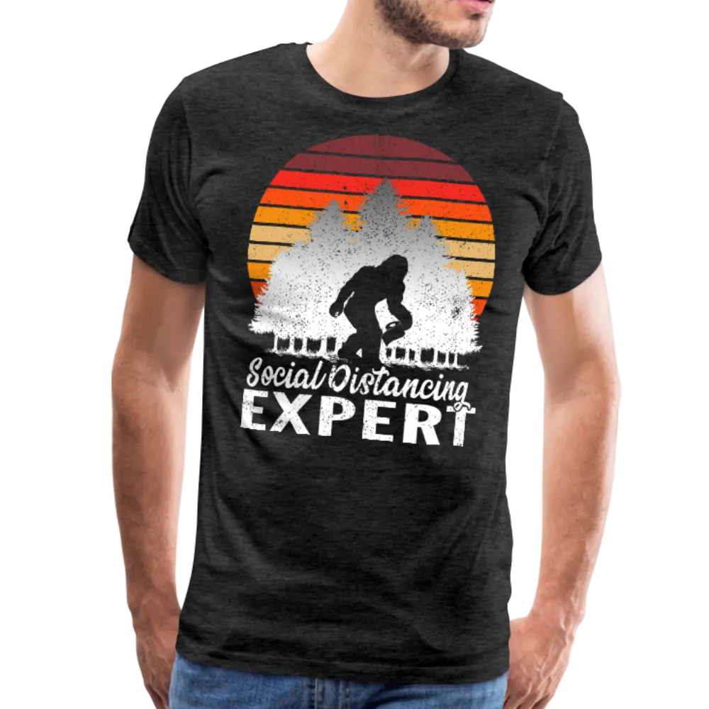 Bigfoot Social Distancing Expert Men's Premium T-Shirt (CK1826)