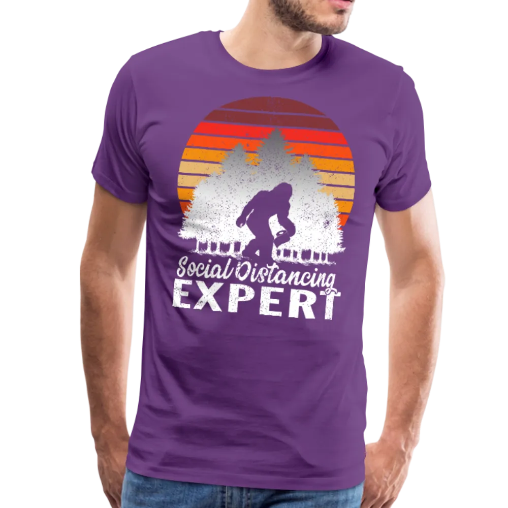 Bigfoot Social Distancing Expert Men's Premium T-Shirt (CK1826)