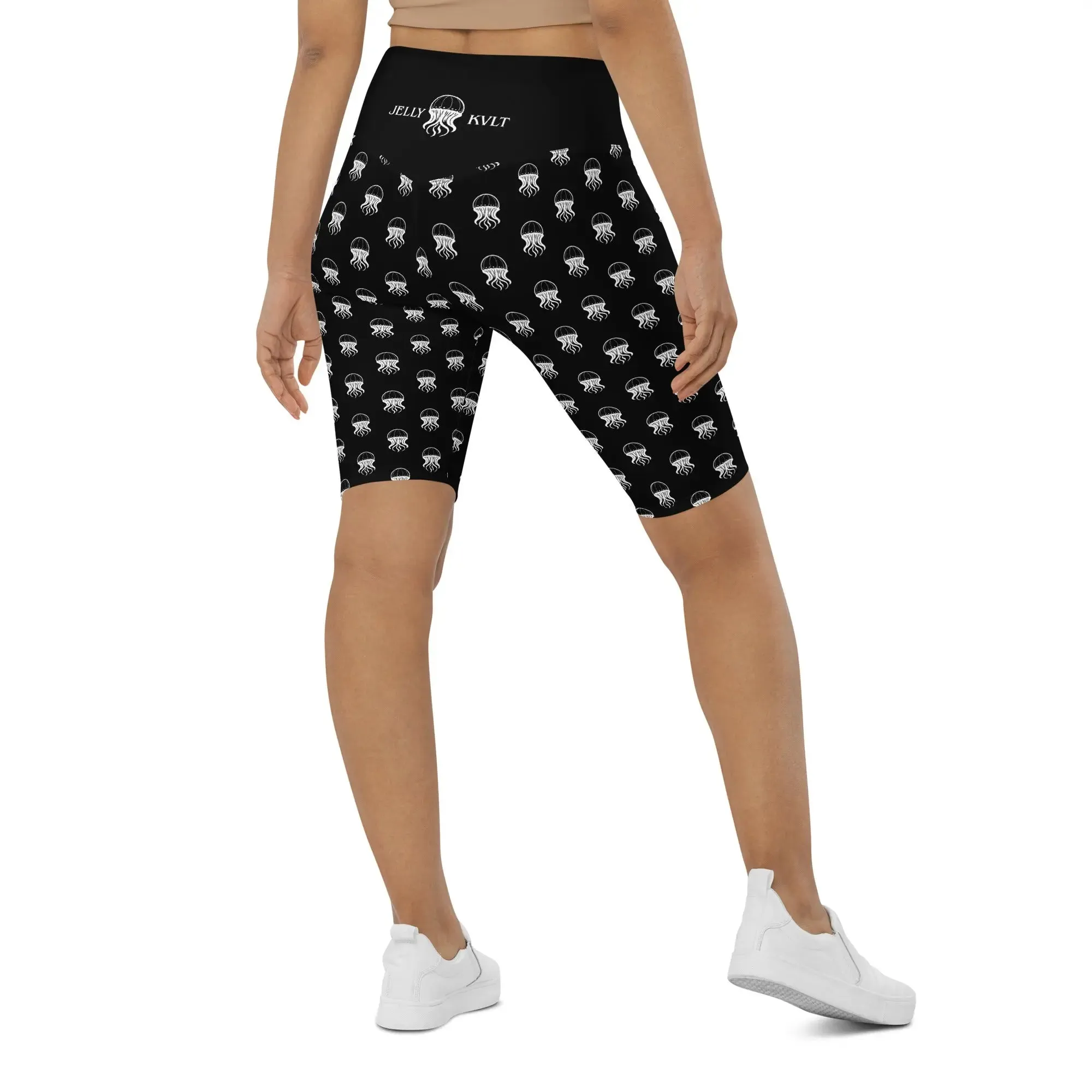 Biker Shorts - Jellyfish Invaders
