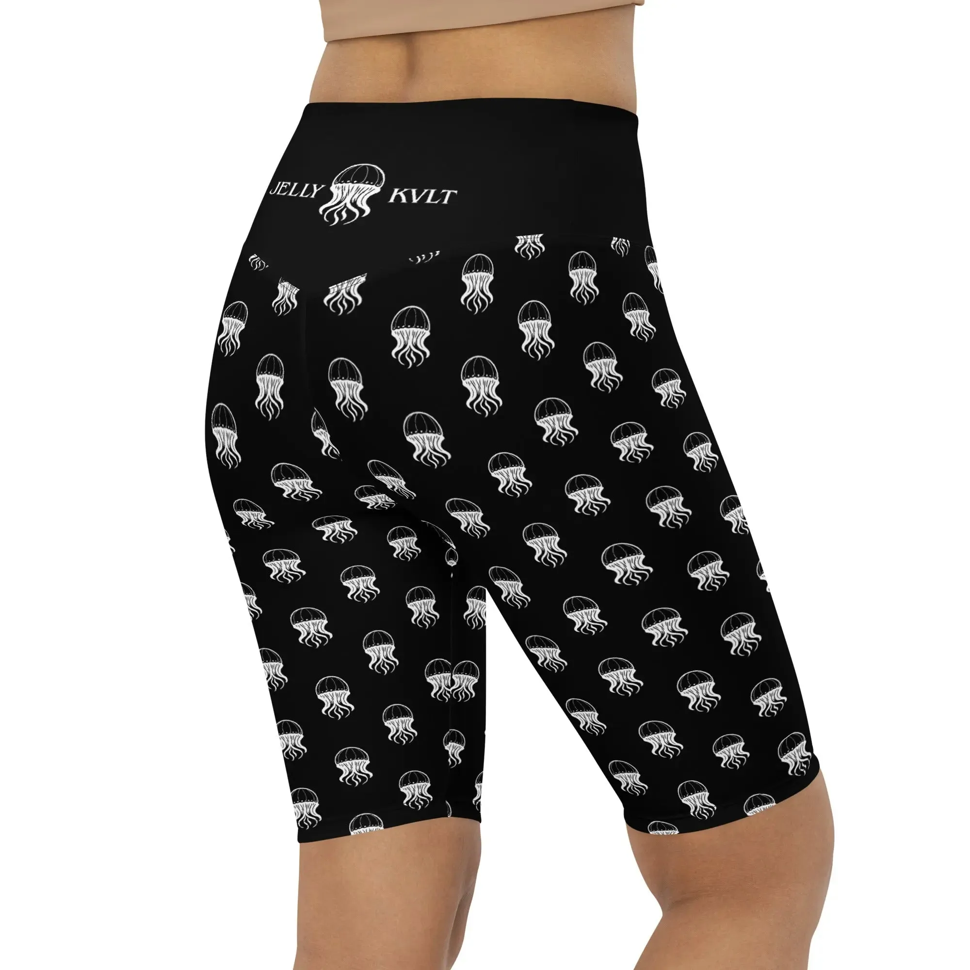 Biker Shorts - Jellyfish Invaders