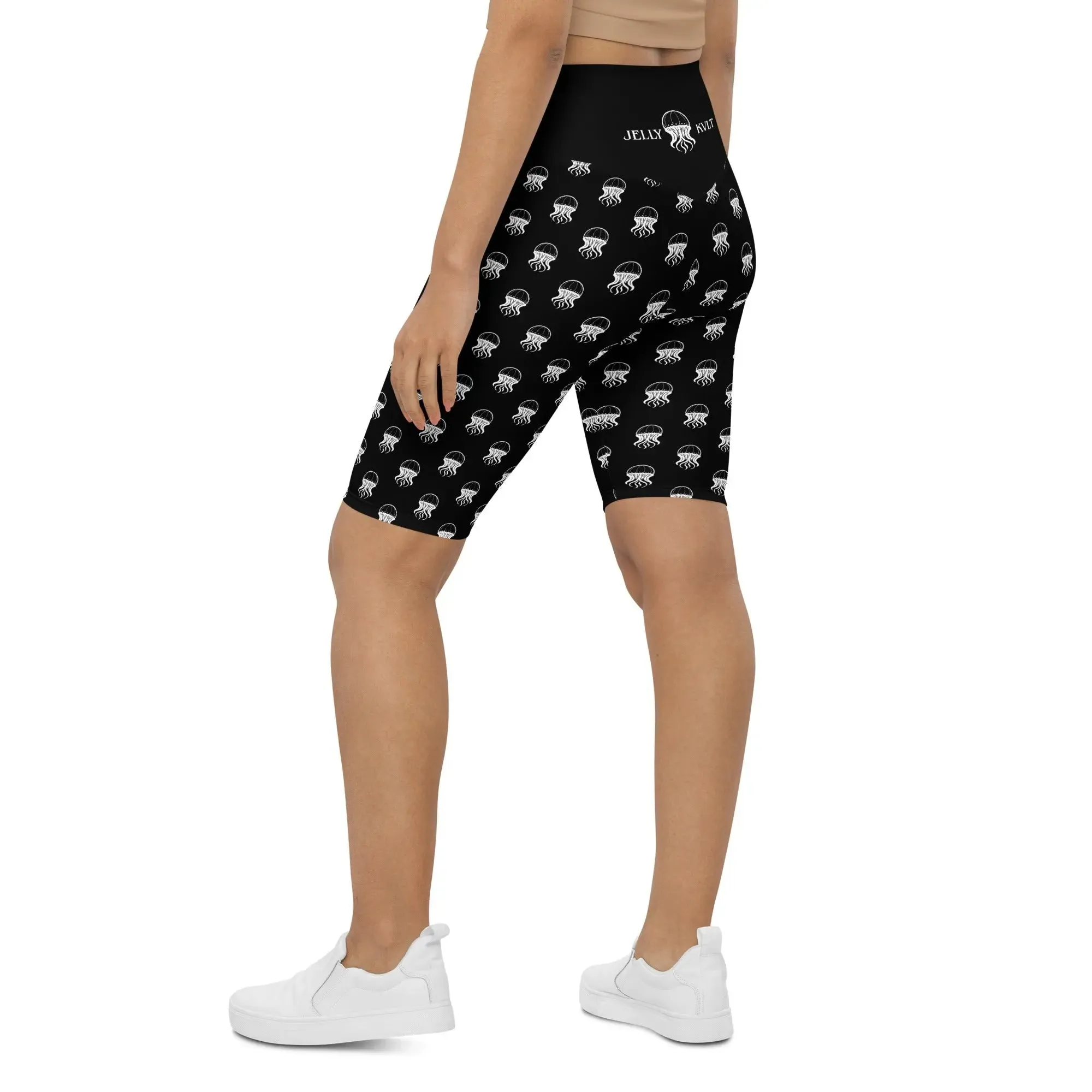 Biker Shorts - Jellyfish Invaders