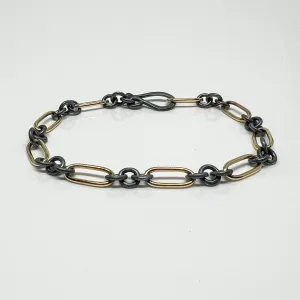 Black and Gold Link Bracelet