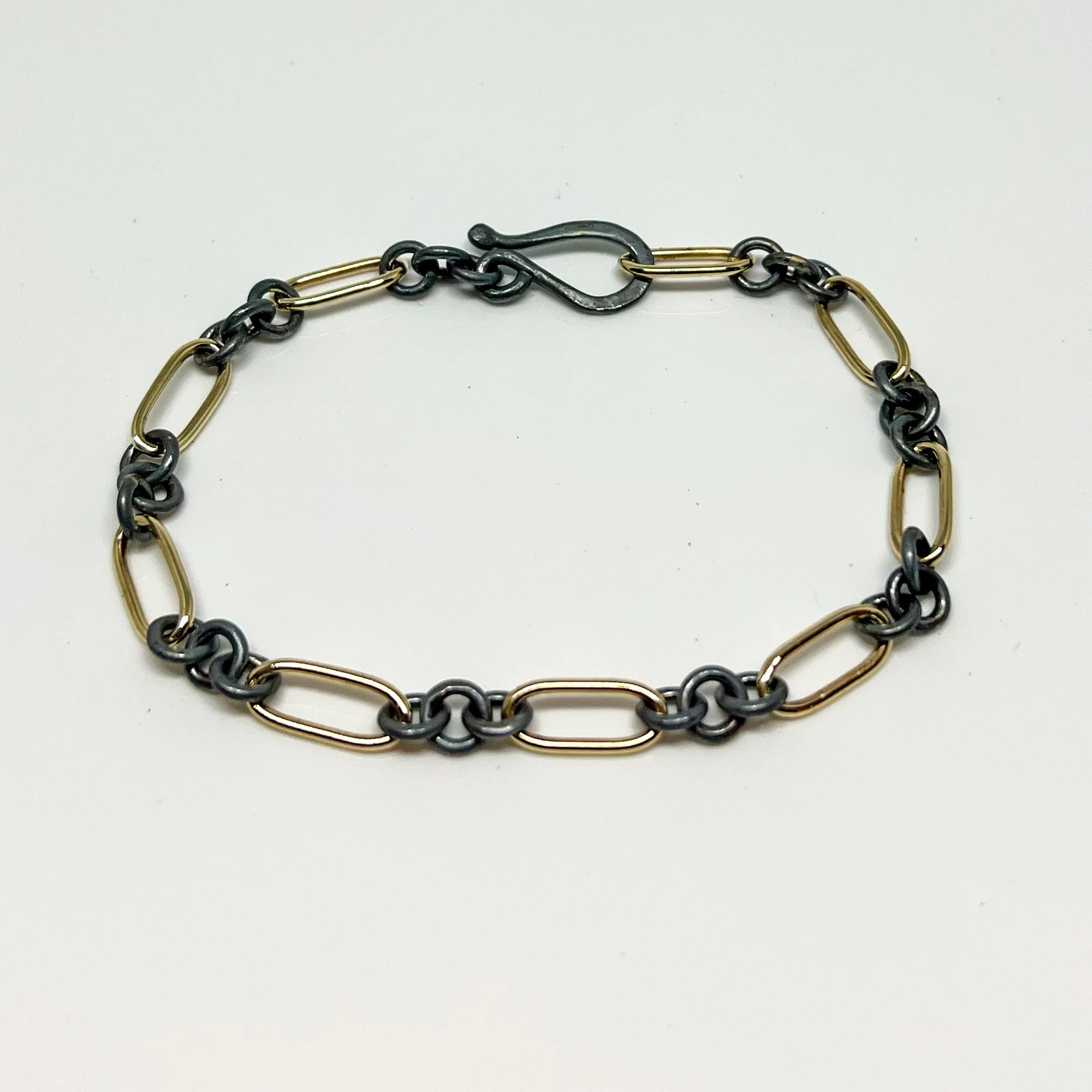 Black and Gold Link Bracelet