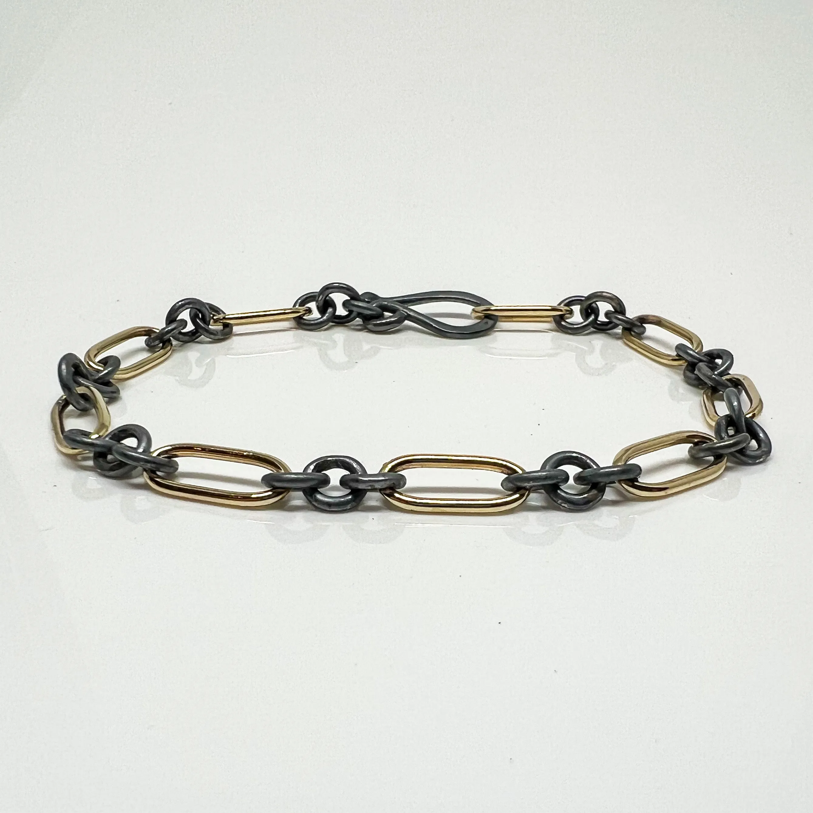 Black and Gold Link Bracelet
