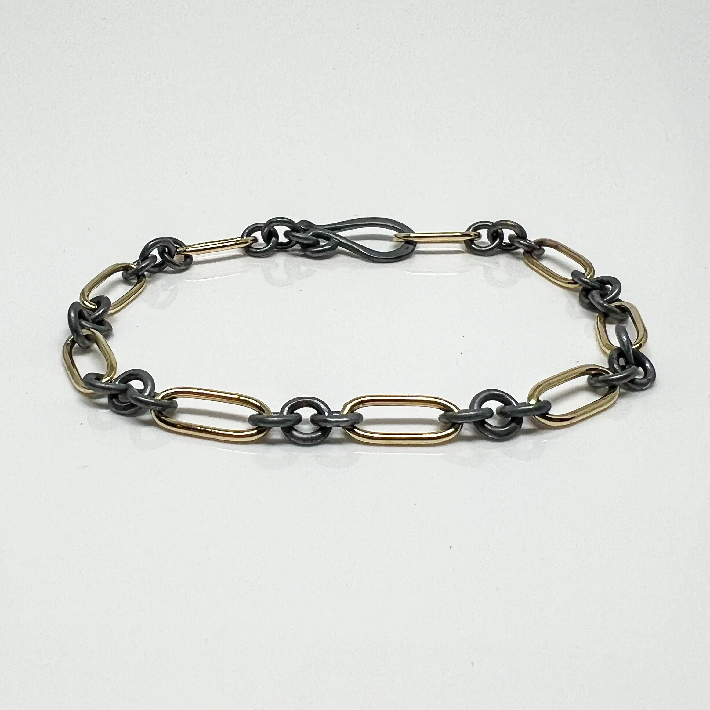 Black and Gold Link Bracelet