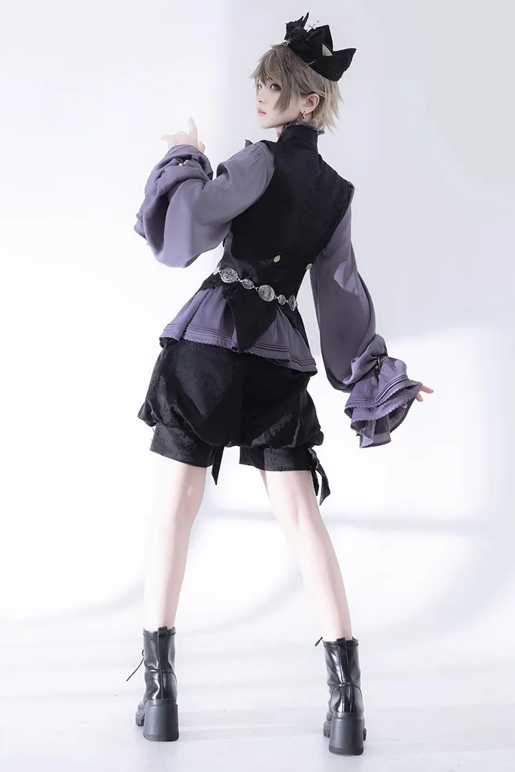 Black Hunting Rabbits Gothic Vintage Ouji Fashion Lolita Shorts