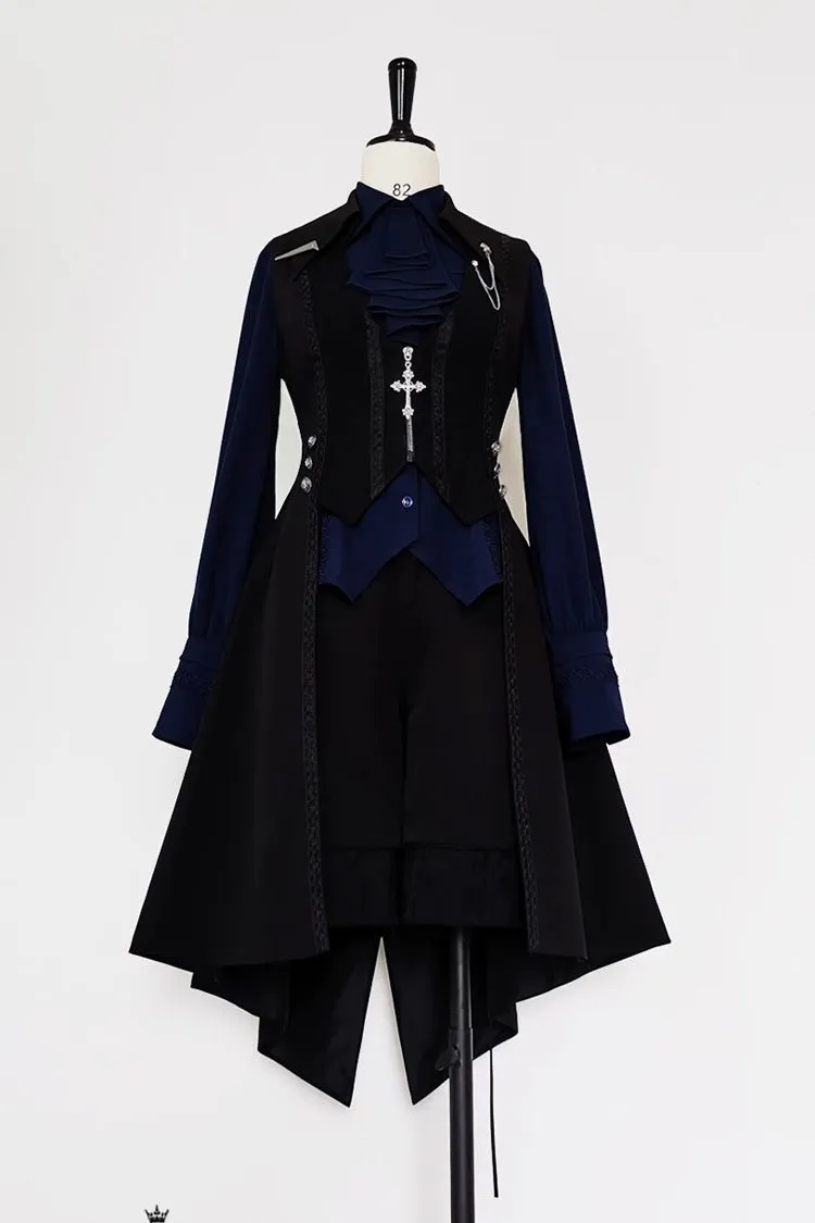 Black/Blue Vintage Medieval Little Prince Ouji Lolita Shorts