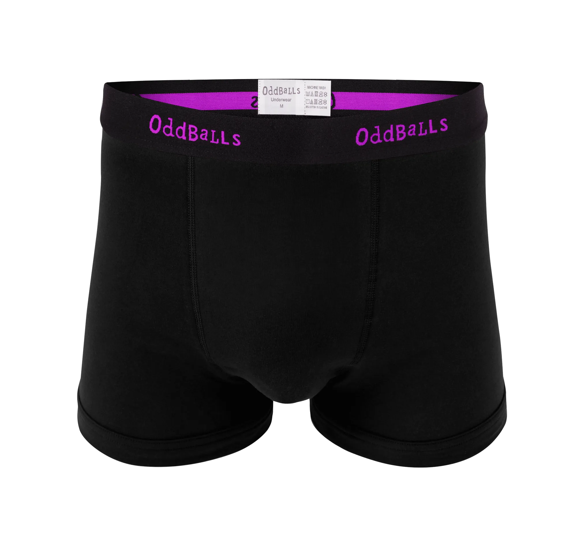 Black/Purple - Mens Boxer Shorts