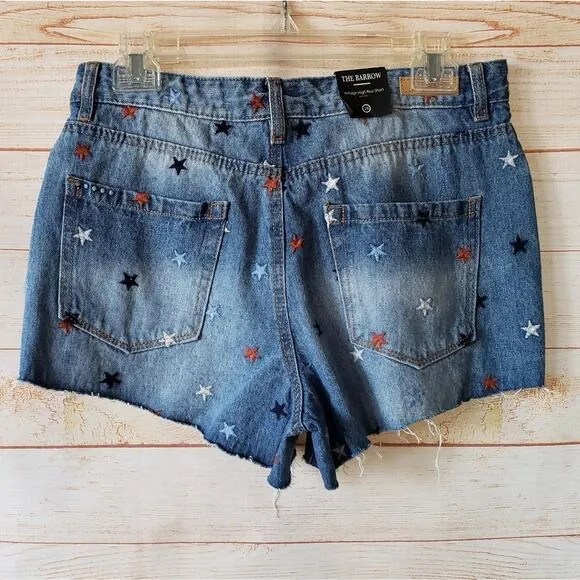 Blank NYC The Barrow Vintage High Rise &quot;Born In The USA&quot; Denim/Jean Shorts