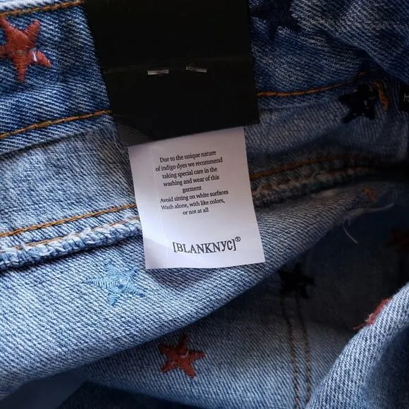 Blank NYC The Barrow Vintage High Rise &quot;Born In The USA&quot; Denim/Jean Shorts