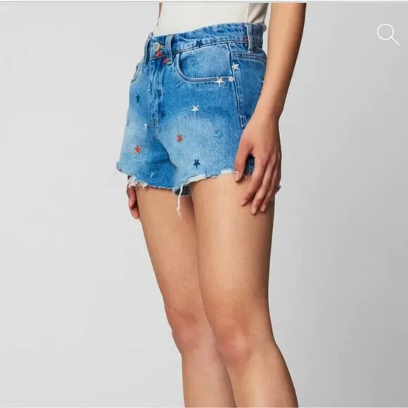 Blank NYC The Barrow Vintage High Rise &quot;Born In The USA&quot; Denim/Jean Shorts