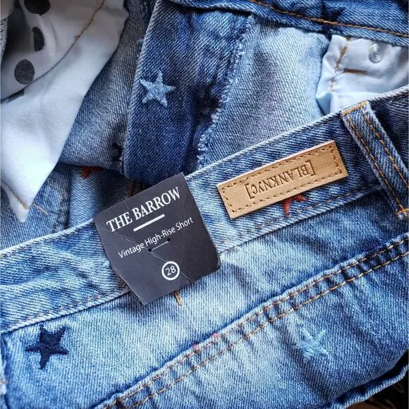 Blank NYC The Barrow Vintage High Rise &quot;Born In The USA&quot; Denim/Jean Shorts