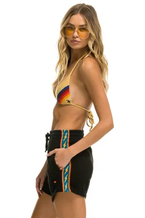 BOLT STRIPE LOUNGER SHORT - BLACK