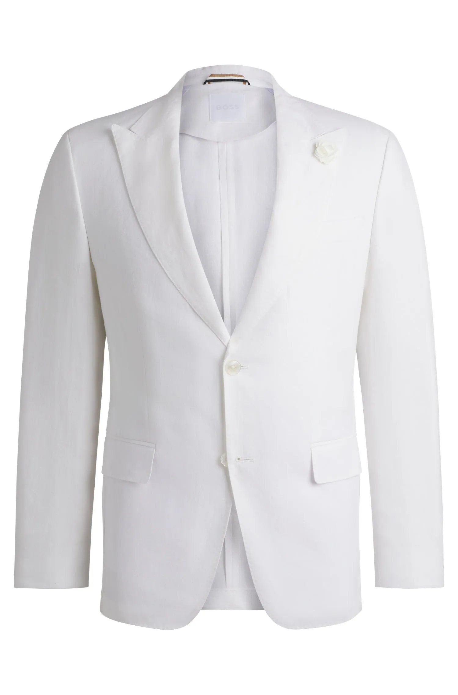 BOSS Blazers Slim Fit in Linen - C-HUGE-PEAK-252 10271178 01-50540516