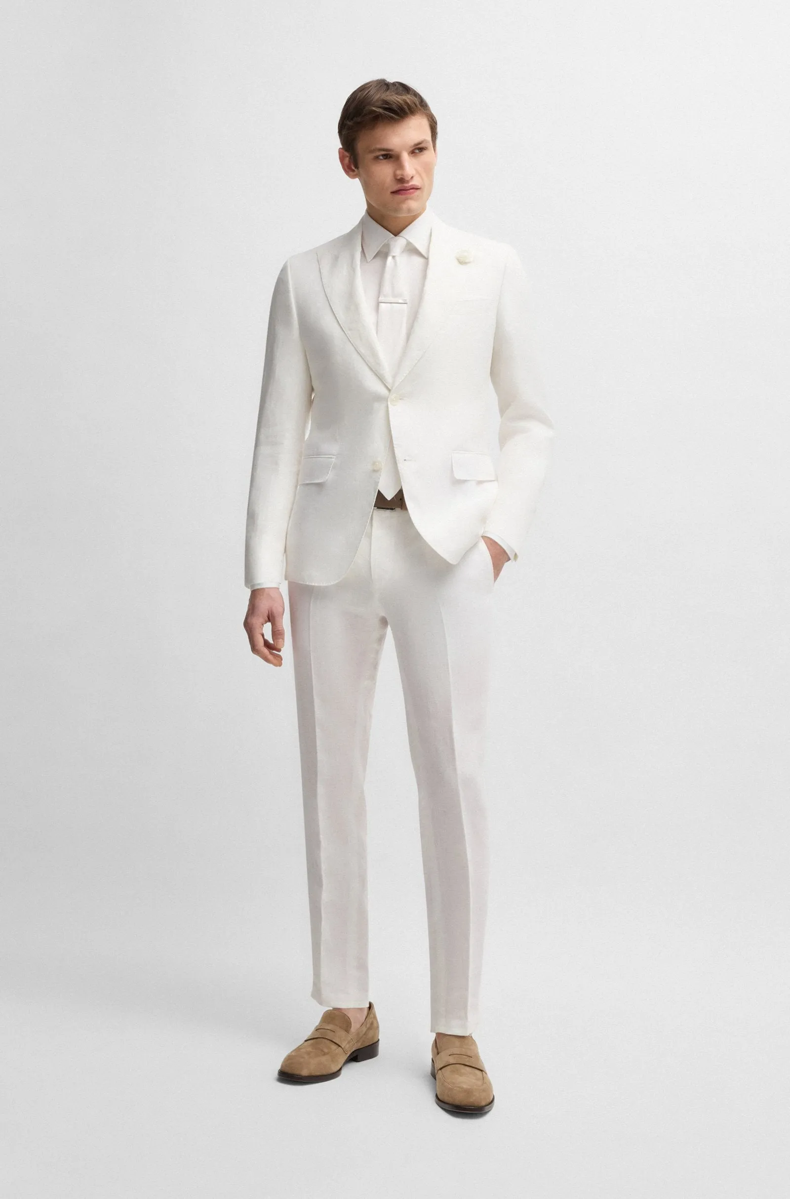 BOSS Blazers Slim Fit in Linen - C-HUGE-PEAK-252 10271178 01-50540516