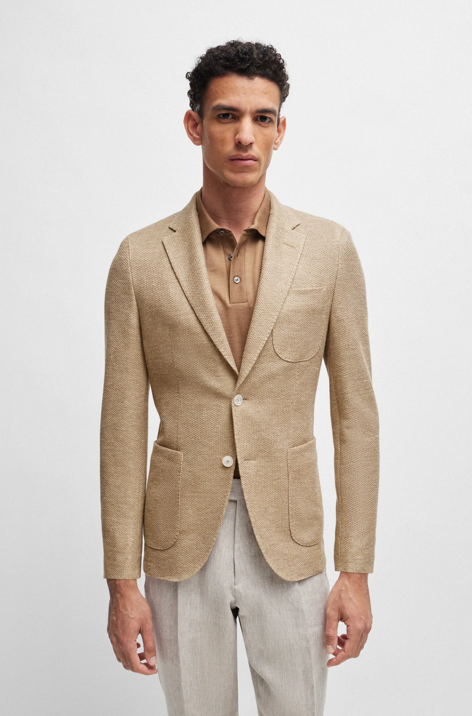BOSS Blazers Slim Fit in Linen Mix - L-HESTON-J-3PP-242 10259475 01-50514414