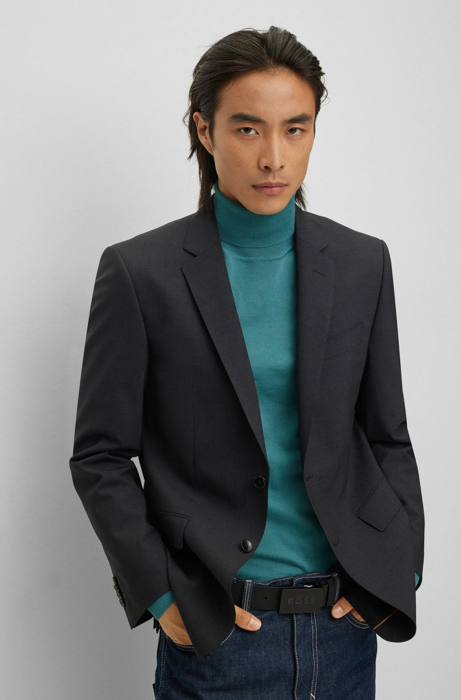 BOSS Blazers Slim Fit in Wool Mix - H-HUGE-MM-224 10245120 01-50479994