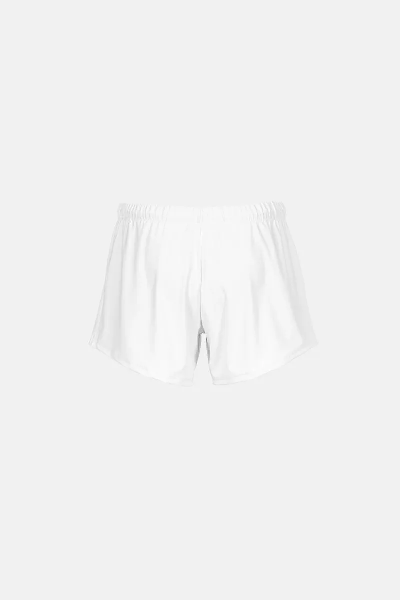 Boys White Comp Shorts