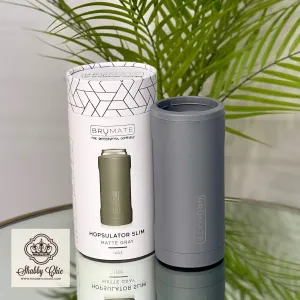 Brumate HOPSULATOR SLIM | MATTE GRAY (12OZ SLIM CANS)