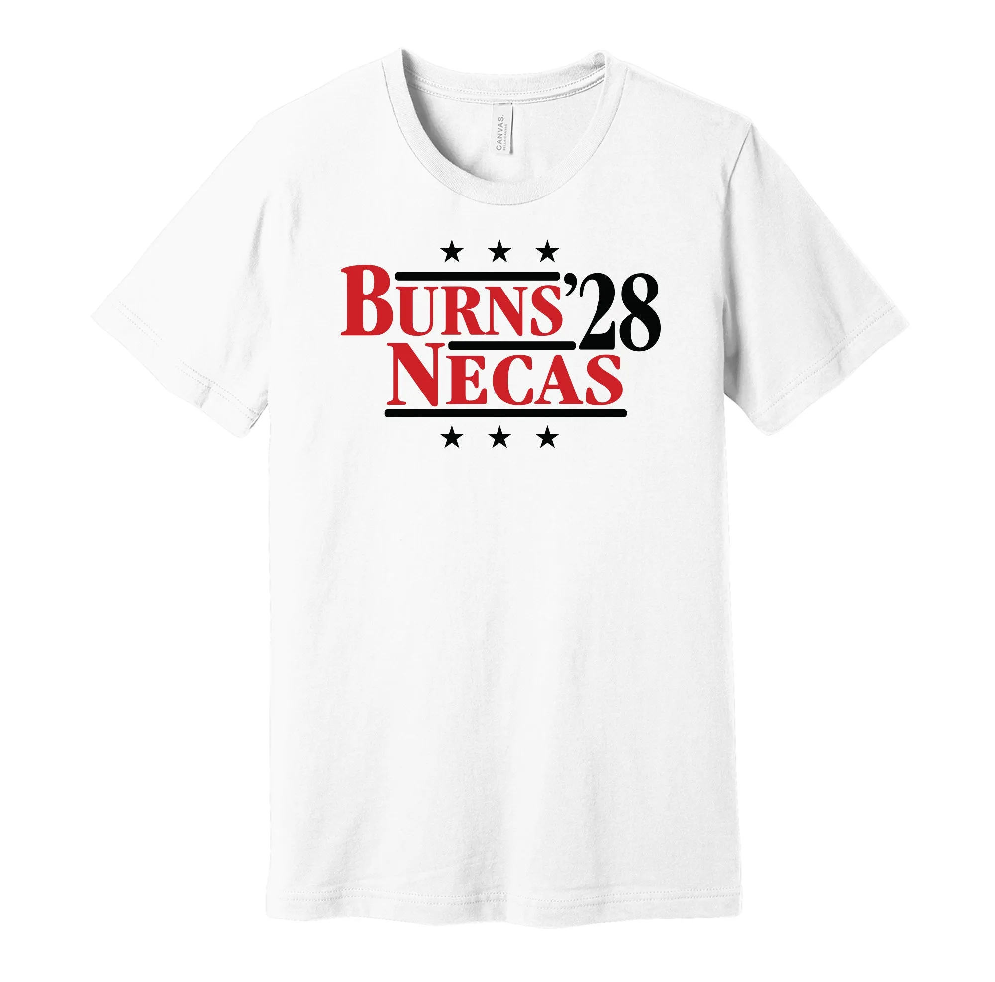 Burns & Necas '28 - Carolina Political Campaign Parody T-Shirt - Hyper Than Hype Shirts