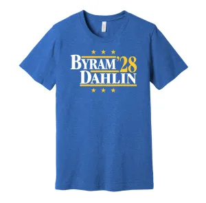 Byram & Dahlin '28 - Buffalo Hockey Legends Political Campaign Parody T-Shirt - Hyper Than Hype Shirts