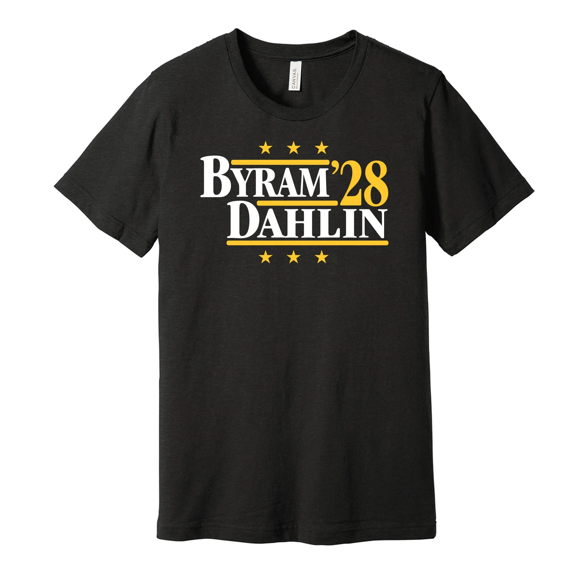 Byram & Dahlin '28 - Buffalo Hockey Legends Political Campaign Parody T-Shirt - Hyper Than Hype Shirts