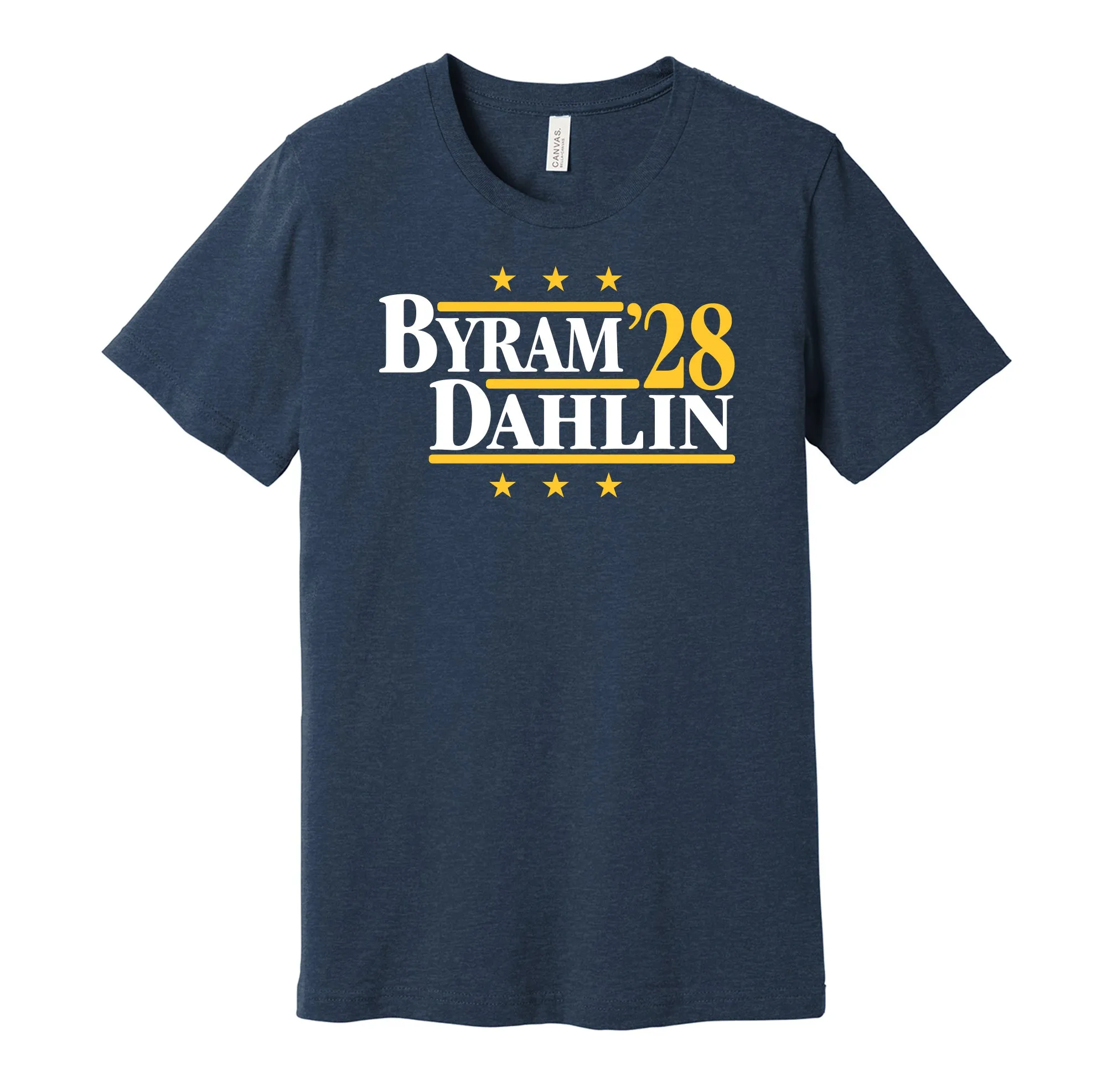 Byram & Dahlin '28 - Buffalo Hockey Legends Political Campaign Parody T-Shirt - Hyper Than Hype Shirts