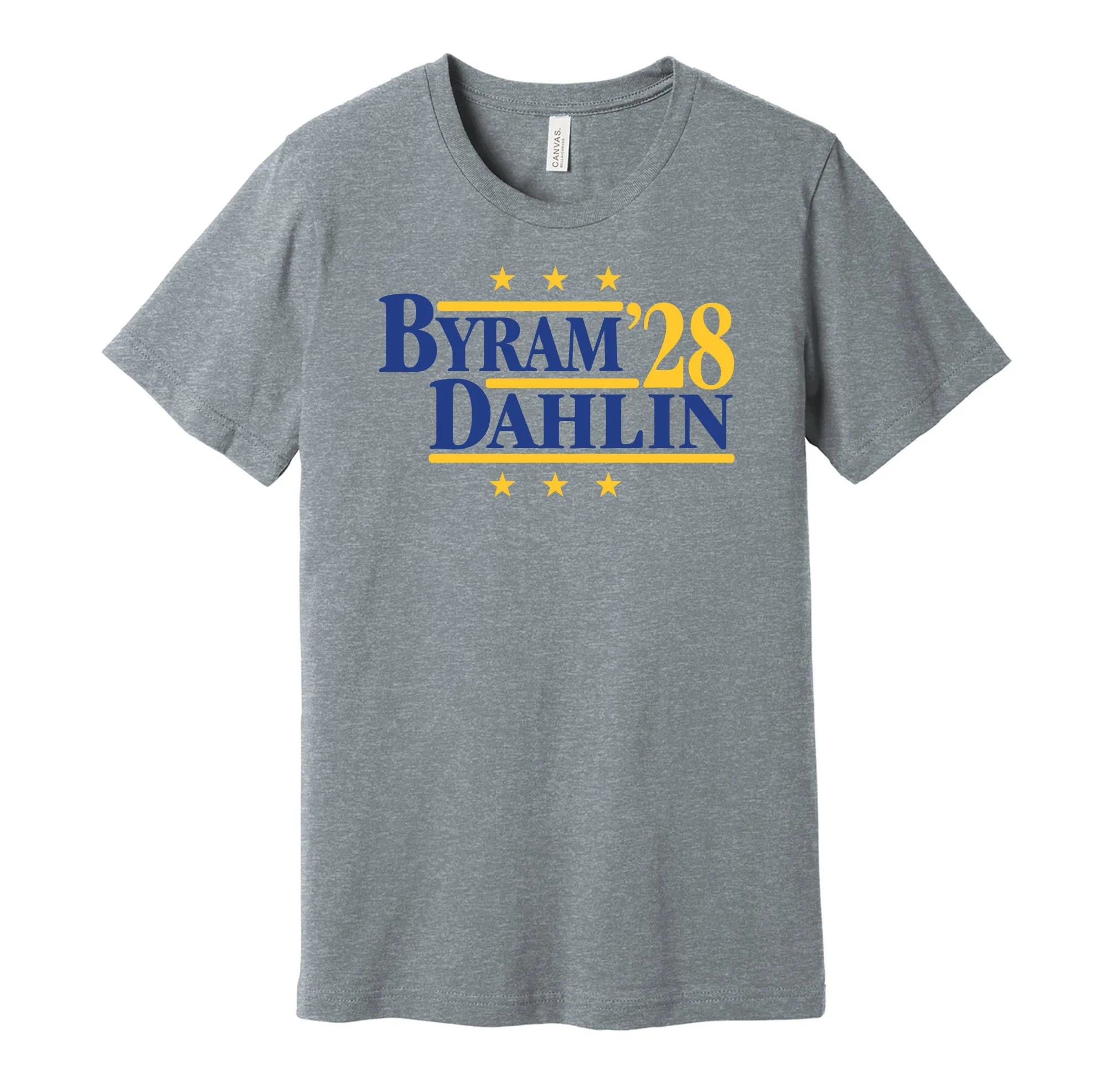 Byram & Dahlin '28 - Buffalo Hockey Legends Political Campaign Parody T-Shirt - Hyper Than Hype Shirts