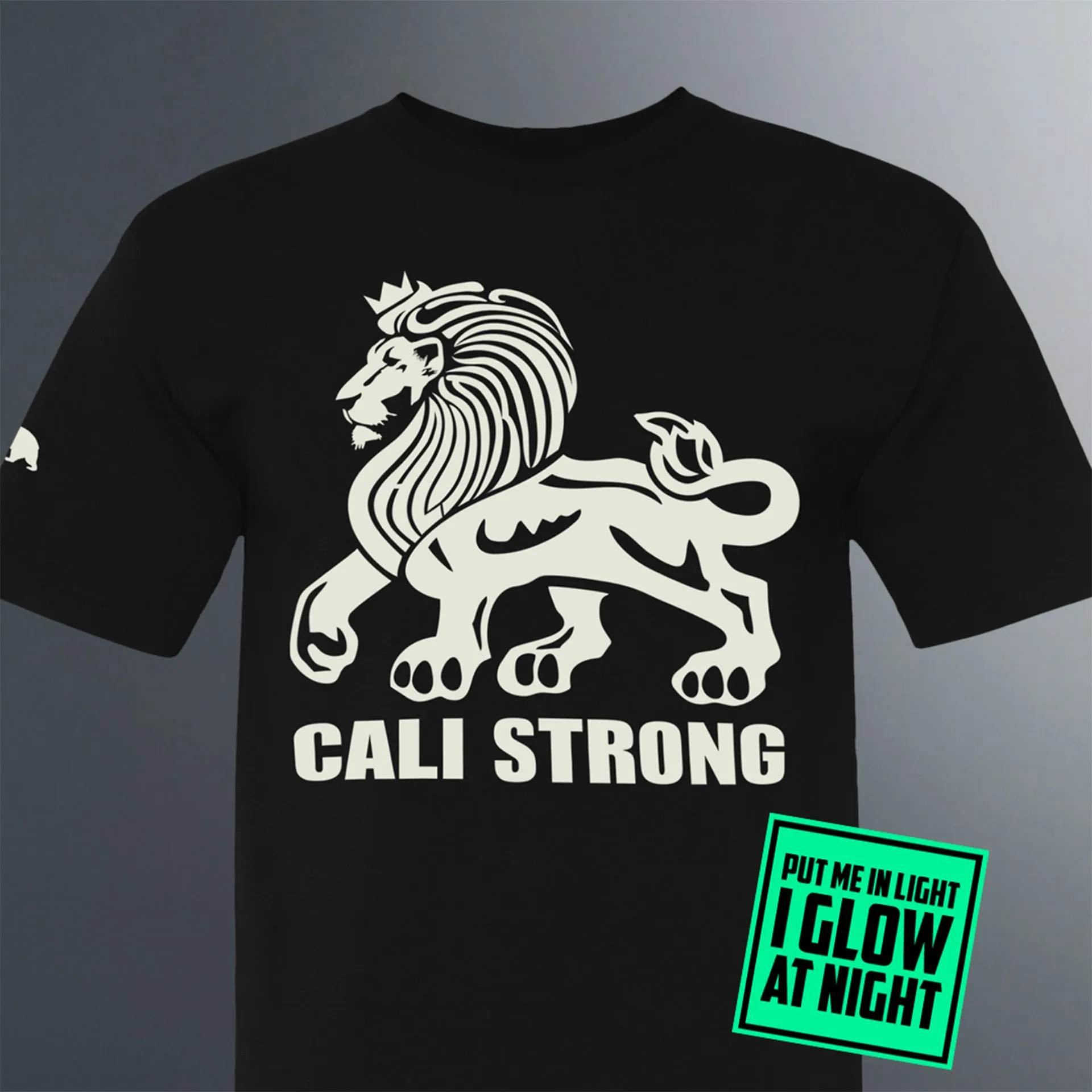 CALI Strong Lord Rasta Black T-Shirt Glow in the Dark