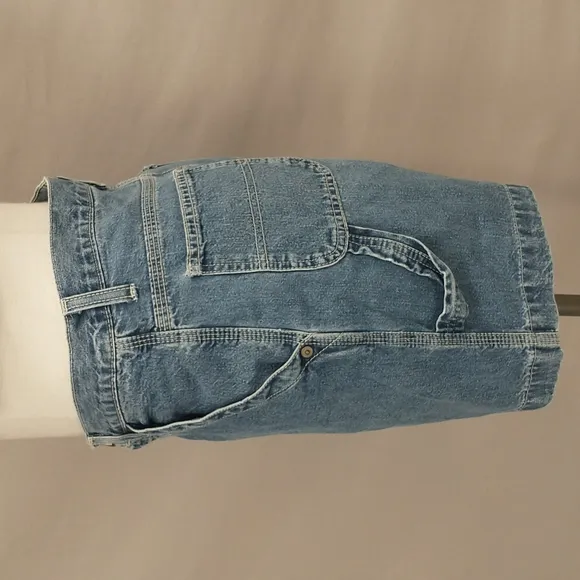 Calvin Klein Vintage Denim Shorts Carpenter Style 100 Cotton 90's Blue Jean