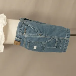 Calvin Klein Vintage Denim Shorts Carpenter Style 100 Cotton 90's Blue Jean