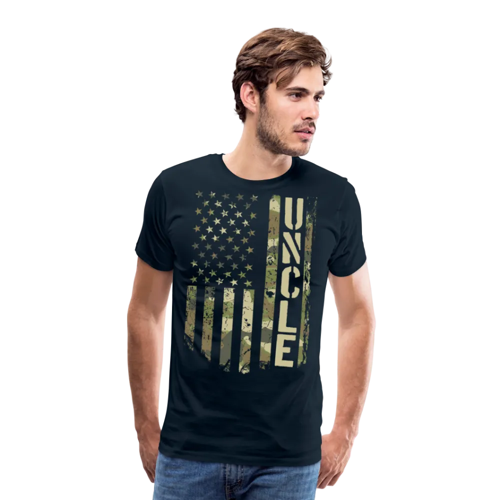 Camo Uncle American Flag Men's Premium T-Shirt