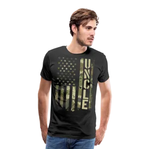 Camo Uncle American Flag Men's Premium T-Shirt